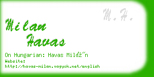 milan havas business card